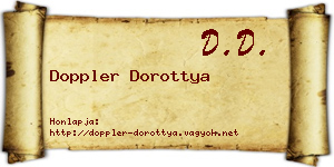 Doppler Dorottya névjegykártya